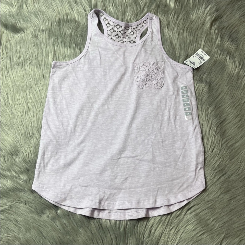 Oshkosh Bgosh Girls Light Purple Tank Top Size 12